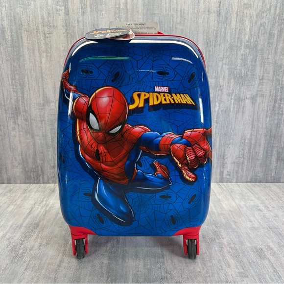 Heys Marvel Spiderman Hardside Kids Carry On 18" Spinning Wheeled Luggage Bag - Picture 1 of 15